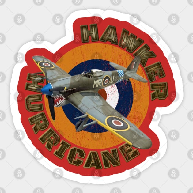 Hawker Hurricane WW2 Warbirds Warplanes Sticker by F&L Design Co.